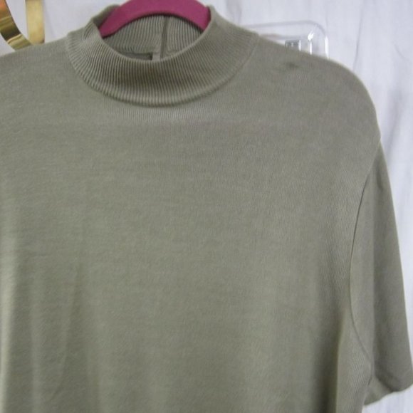 VTG LESLIE FAY HABERDASHERY, SHORT SLEEVED SWEATER, SAGE GREEN, XL, SOFT MATERIA - Picture 3 of 6
